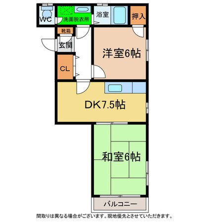 スカイコーポ宝の物件間取画像